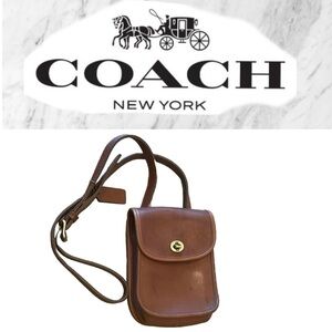 COACH Vintage Brown Leather Crossbody Bag